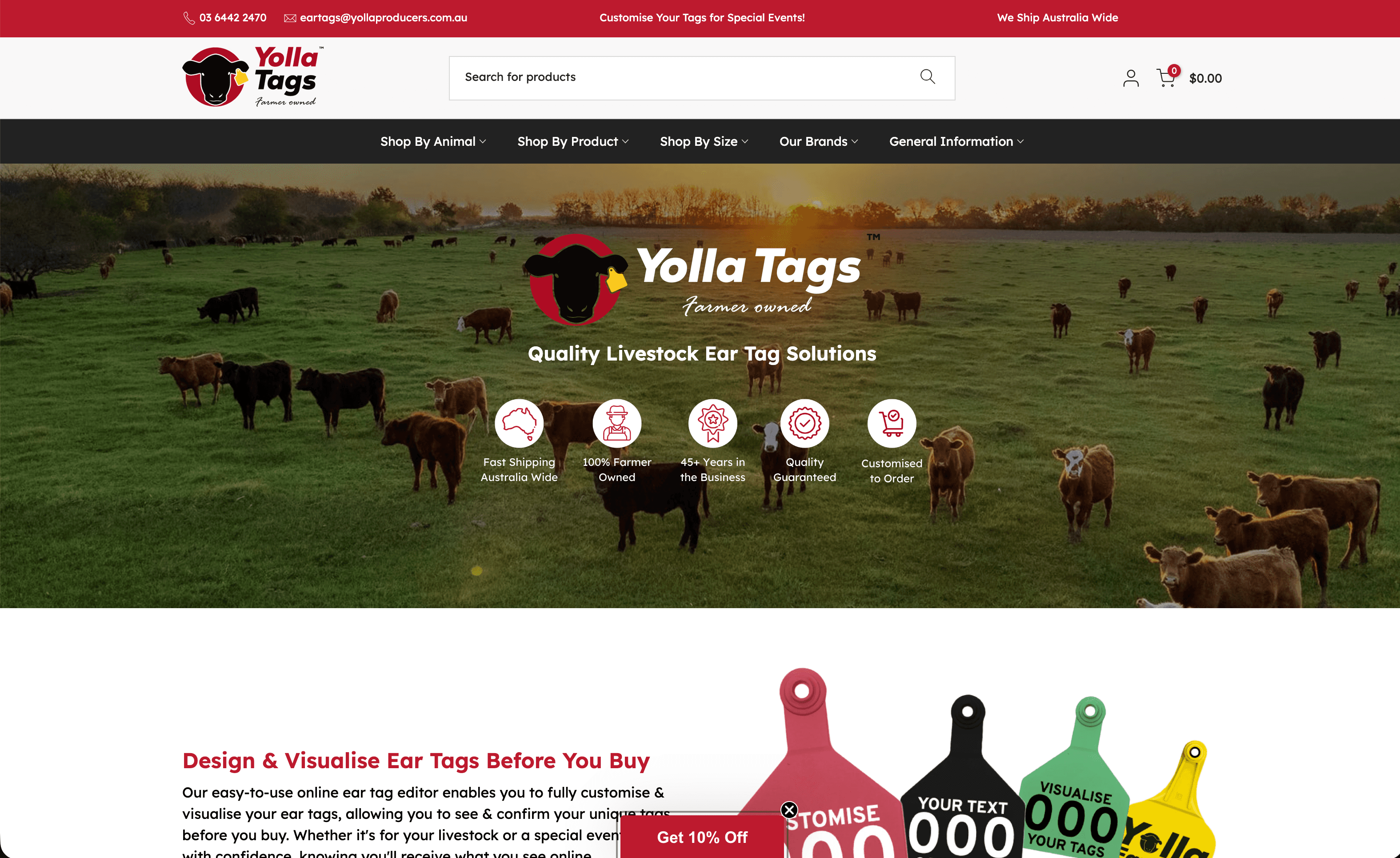 Yolla Ear Tags homepage